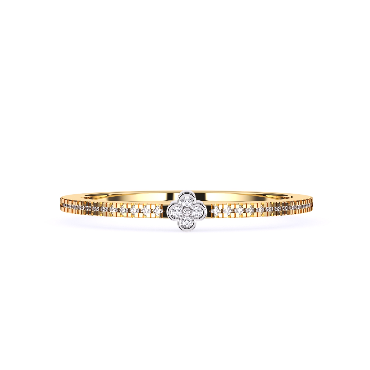 Gorgeous Two Tone Lab Grown Ring